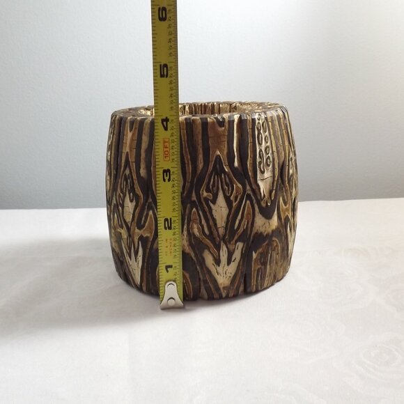 Vintage Ponga Wood Vase from Black Mamaku Tree Fern, New Zealand - Picture 5 of 9